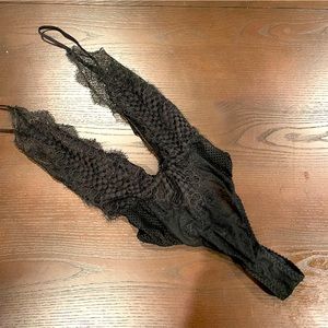 Victoria's Secret Black Lace Teddy, One Piece Bodysuit, Lingerie, Women's Small